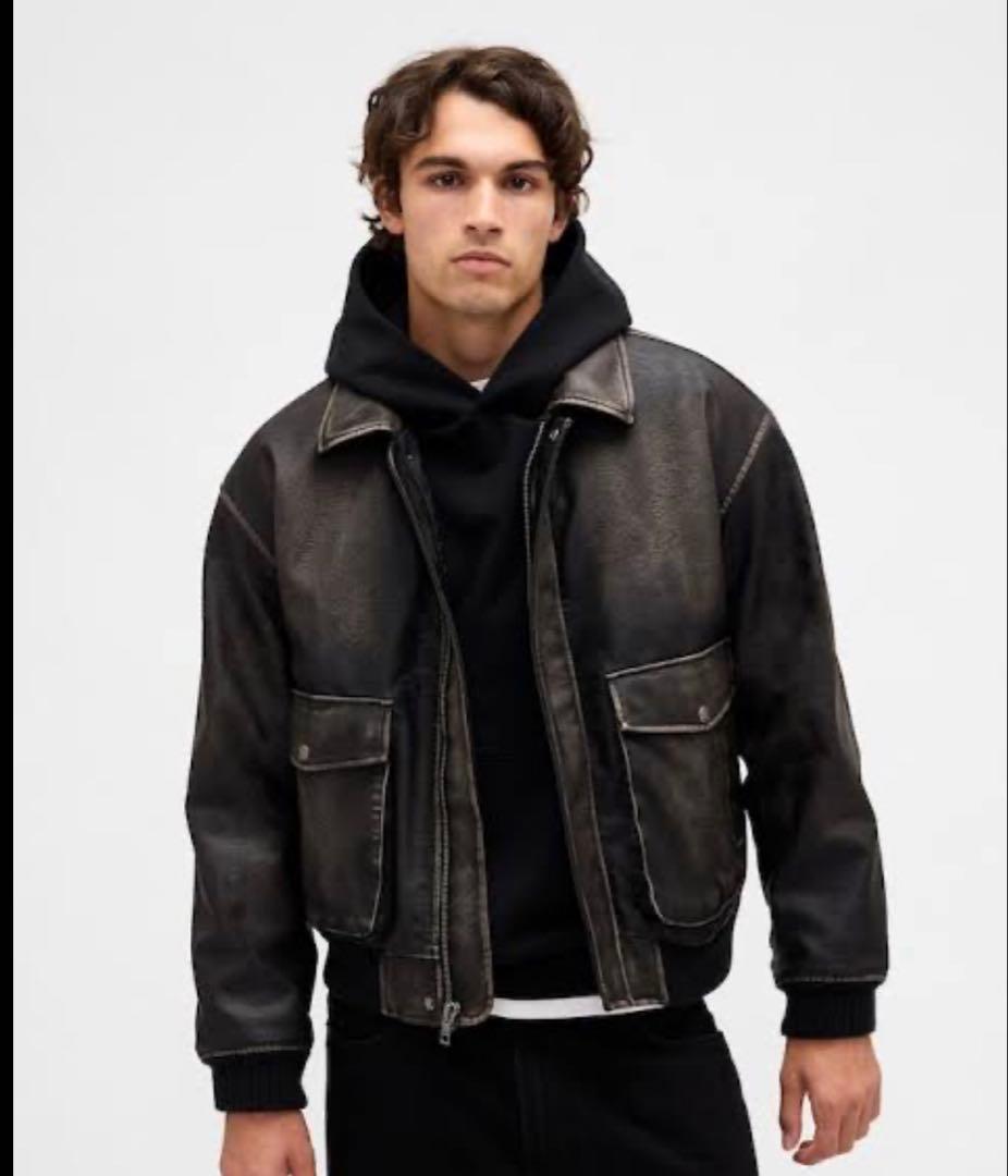 リサイクルヴィーガンレザーボンバージャケット M 完売品