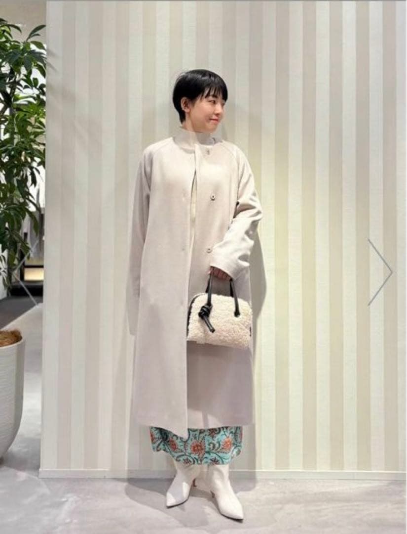 今期購入　TOMORROWLAND ピュアカシミヤ ノーカラーコート