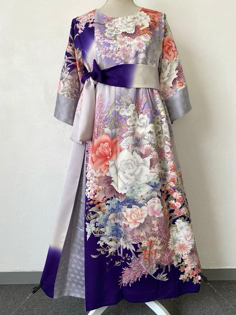3249 着物　リメイク　ドレス　ワンピース
