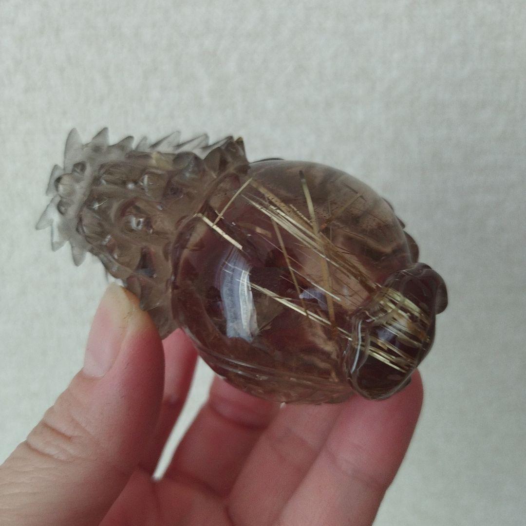 ロングイ　【龍亀】タイチンルチルクォーツ