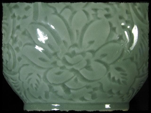 時代 青磁 目跡 水屋瓶 水屋壺 水甕 水瓶 茶道具 水屋道具 f307