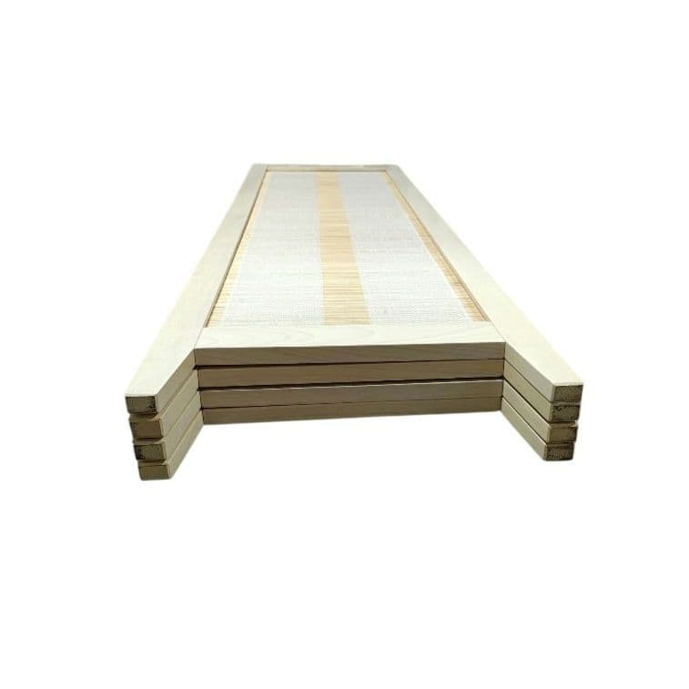 直接引き取り限定　4連パーテーション 木製 竹編衝立 ナチュラル 高さ160cm