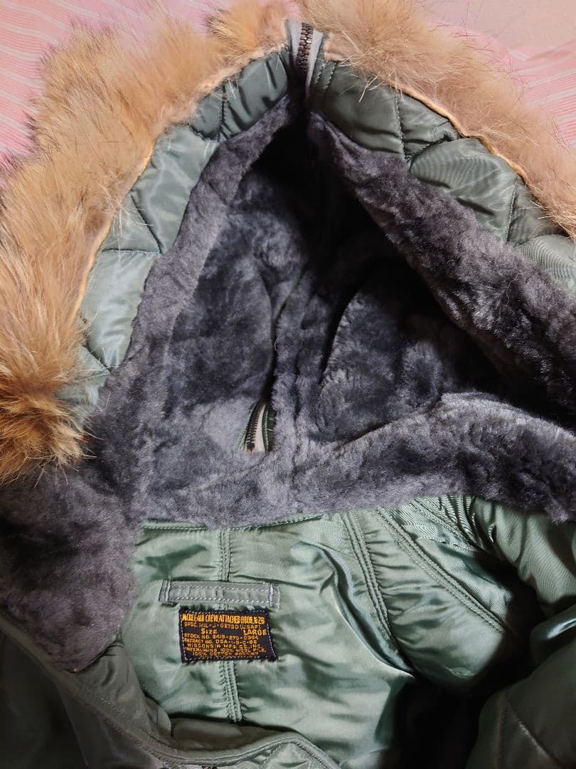 フライトジャケット Lサイズ グリーン 中古 N-2B