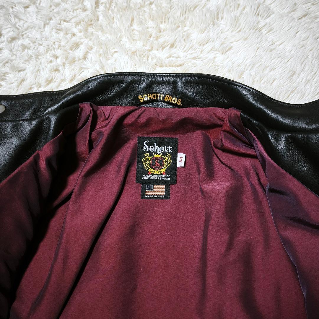 【未使用品】Schott 641XX USA製 ライダースジャケット 34