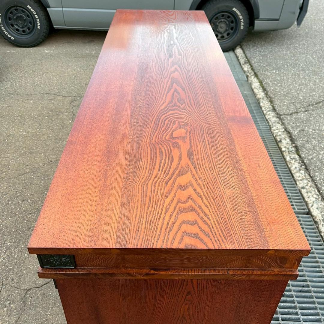 古民家 家具 水屋箪笥 民芸箪笥 木製 収納棚 時代家具 A0850