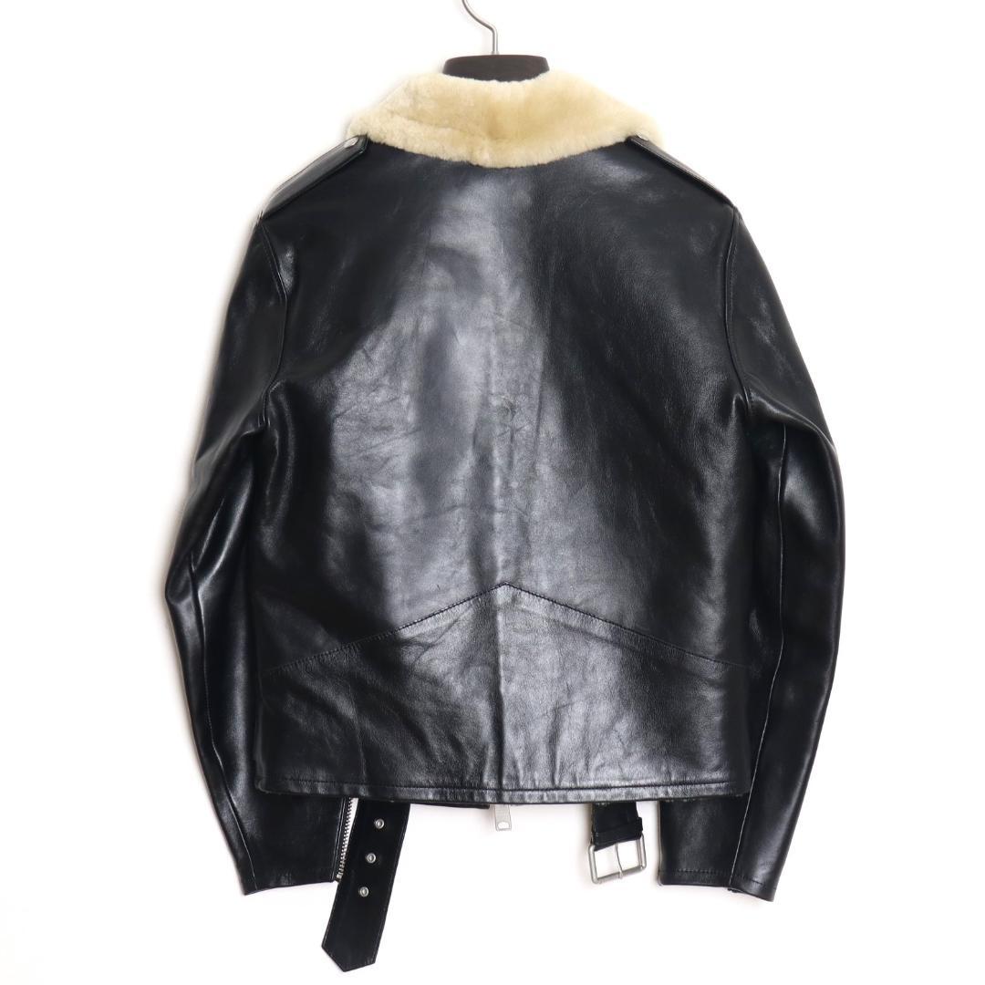 ALLSAINTS 16AW ムートンレザーライダース UK2 ファー レア