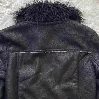 y2k エゴイスト EGOIST ファー ライダースジャケット ムートン調 M