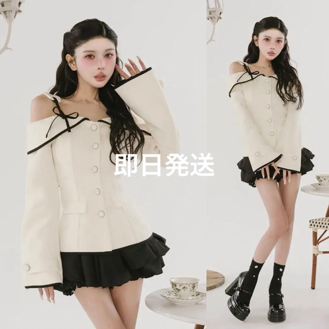 ボンディングツイードオフショルチュニック　完売品　Darich