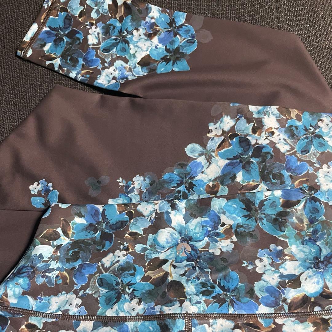 SUKALA フルオブフラワー パネルレギンス M ブルー