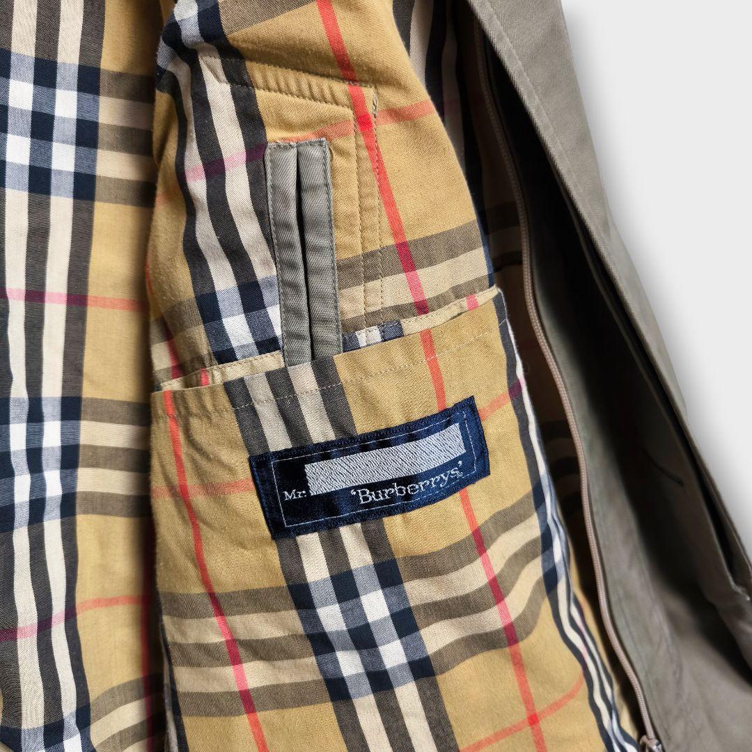 【美品】バーバリー ステンカラーコート ライナー付 ノバチェック M【A192】