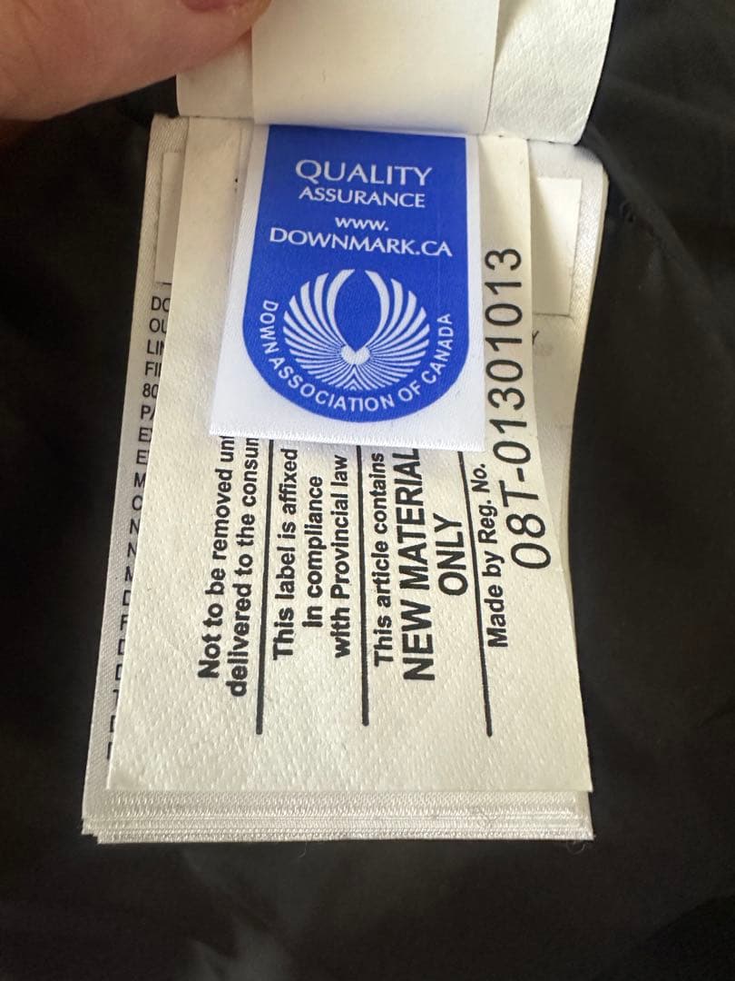 カナダグース 別注 ロゴなし ダウンジャケット フード付 ブラック S