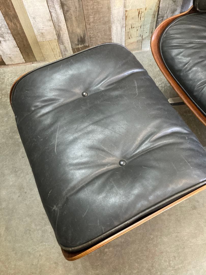 ハーマンミラー　イームズ　EMS レザーラウンドチェア　オットマン別売り