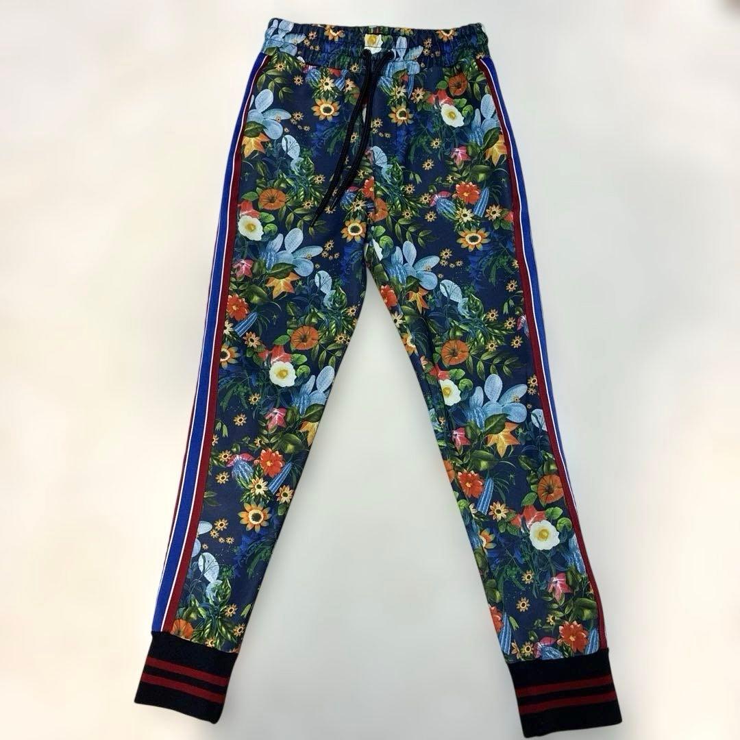 希少 ZARA トラックジャケット サイドライン ボタニカル セットアップ 総柄