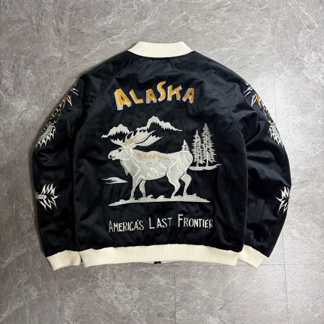 HOUSTON ヒューストン　ベロア　別珍　スカジャン　ALASKA