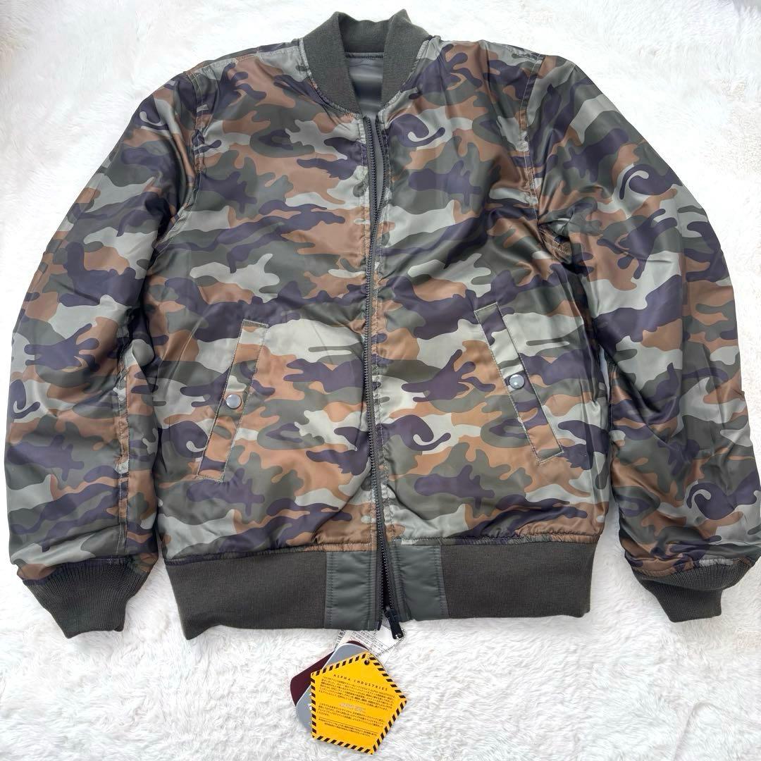 未使用 ALPHA INDUSTRIES MA-1 リバーシブル カモフラージュ