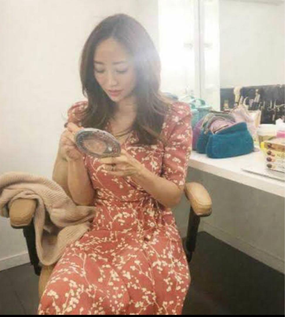 ROUJE Cherry fleurs Gabin 黒 ラップワンピース 36