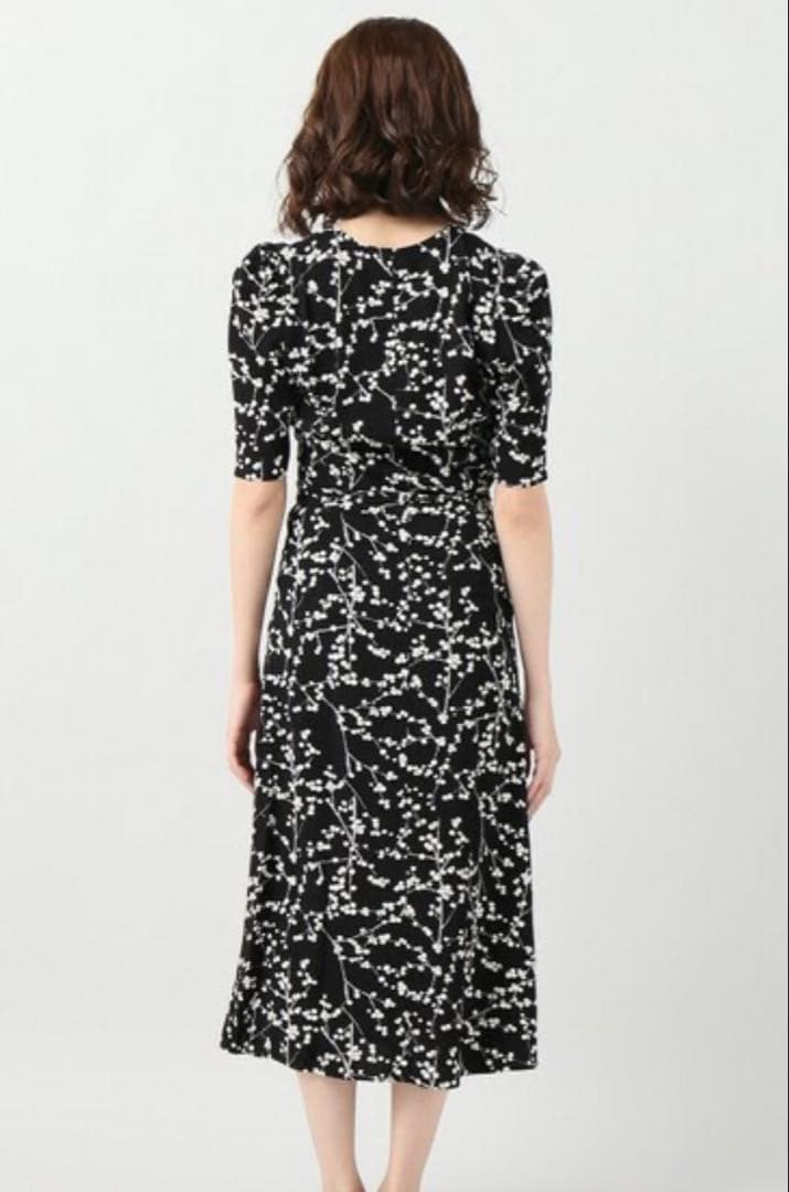 ROUJE Cherry fleurs Gabin 黒 ラップワンピース 36