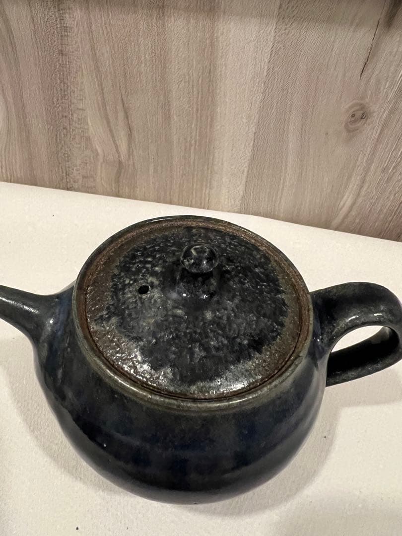 余宮隆　瑠璃釉　ポット　急須　新品未使用