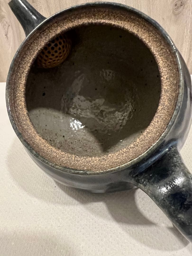 余宮隆　瑠璃釉　ポット　急須　新品未使用