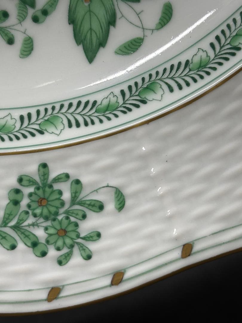 ③ 【美品】HEREND インドの華　ディーププレート　ボウル　23cm