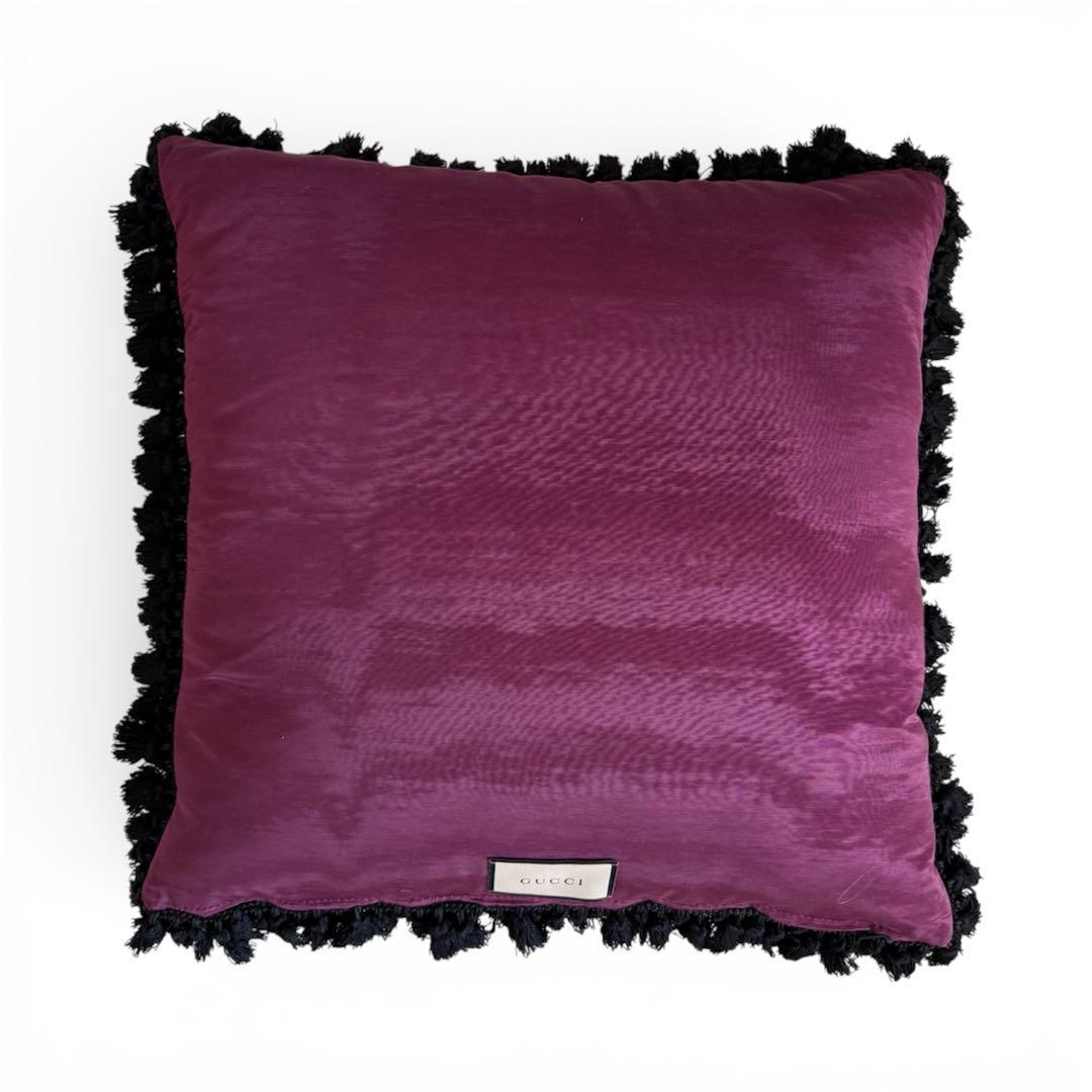 GUCCI グッチ フローラルクッション ピンク チェック タッセル付き 正規品