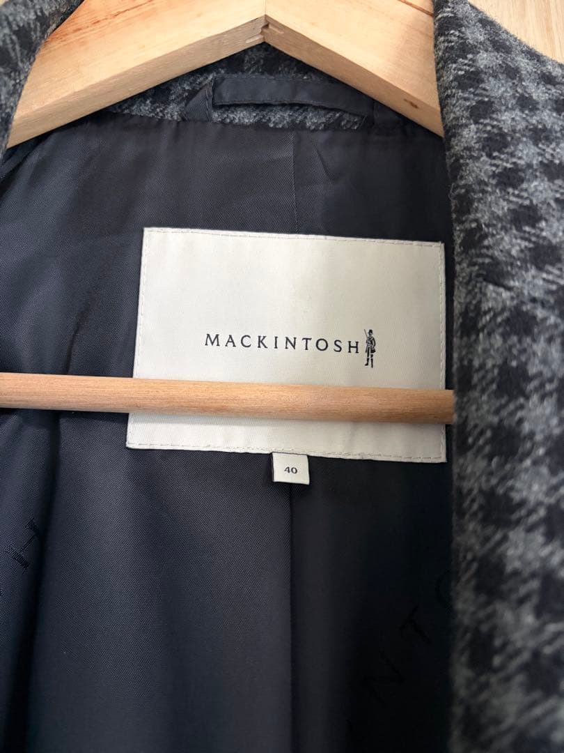 美品MACKINTOSH グレンチェック チェスターコート マッキントッシュ