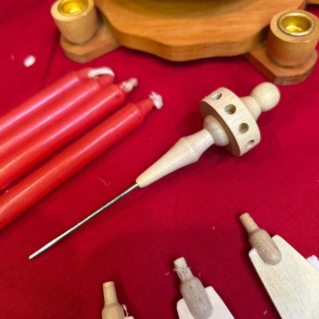 未使用ドイツザイフェン キャンドルウィンドミル/クリスマスピラミッド 箱付