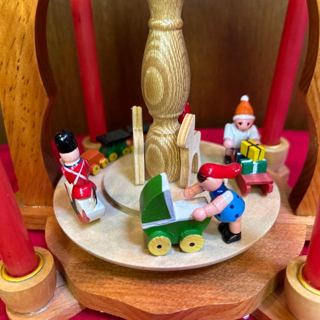 未使用ドイツザイフェン キャンドルウィンドミル/クリスマスピラミッド 箱付