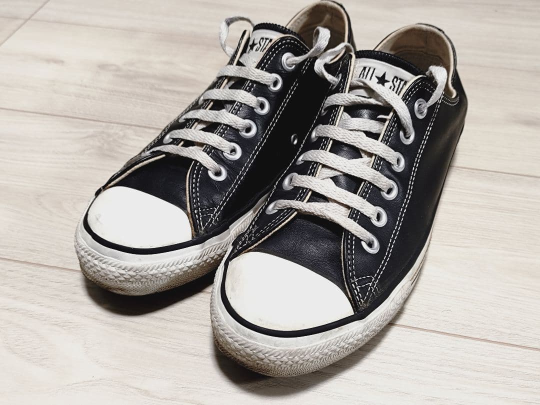 USA製 コンバース ALL STAR ブラック レザー スニーカー 26cm