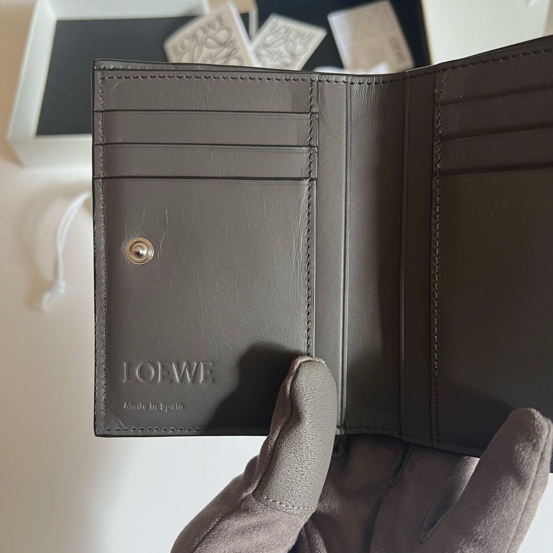 【最終値下げ】LOEWE パズル スリム コンパクト ウォレット(ダークグレー)
