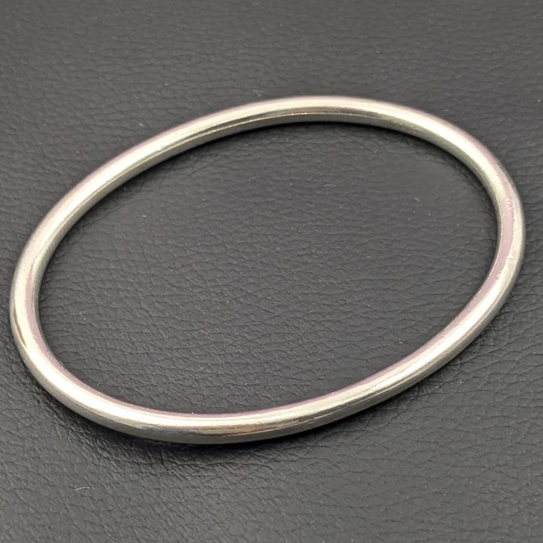 ヴィンテージシルバー925 オーバル バングル 21.5g