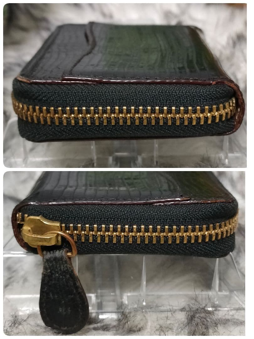 GANZO ケース ブラック ラウンド ガンゾ カードケース 黒 リザード