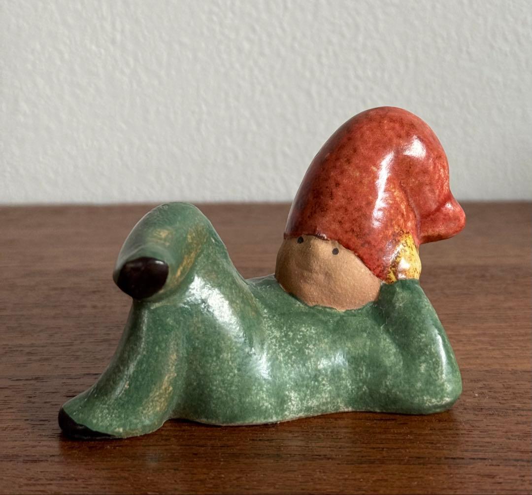 Lisa Larson　レイジートムテ/Lazy Tomte（緑）