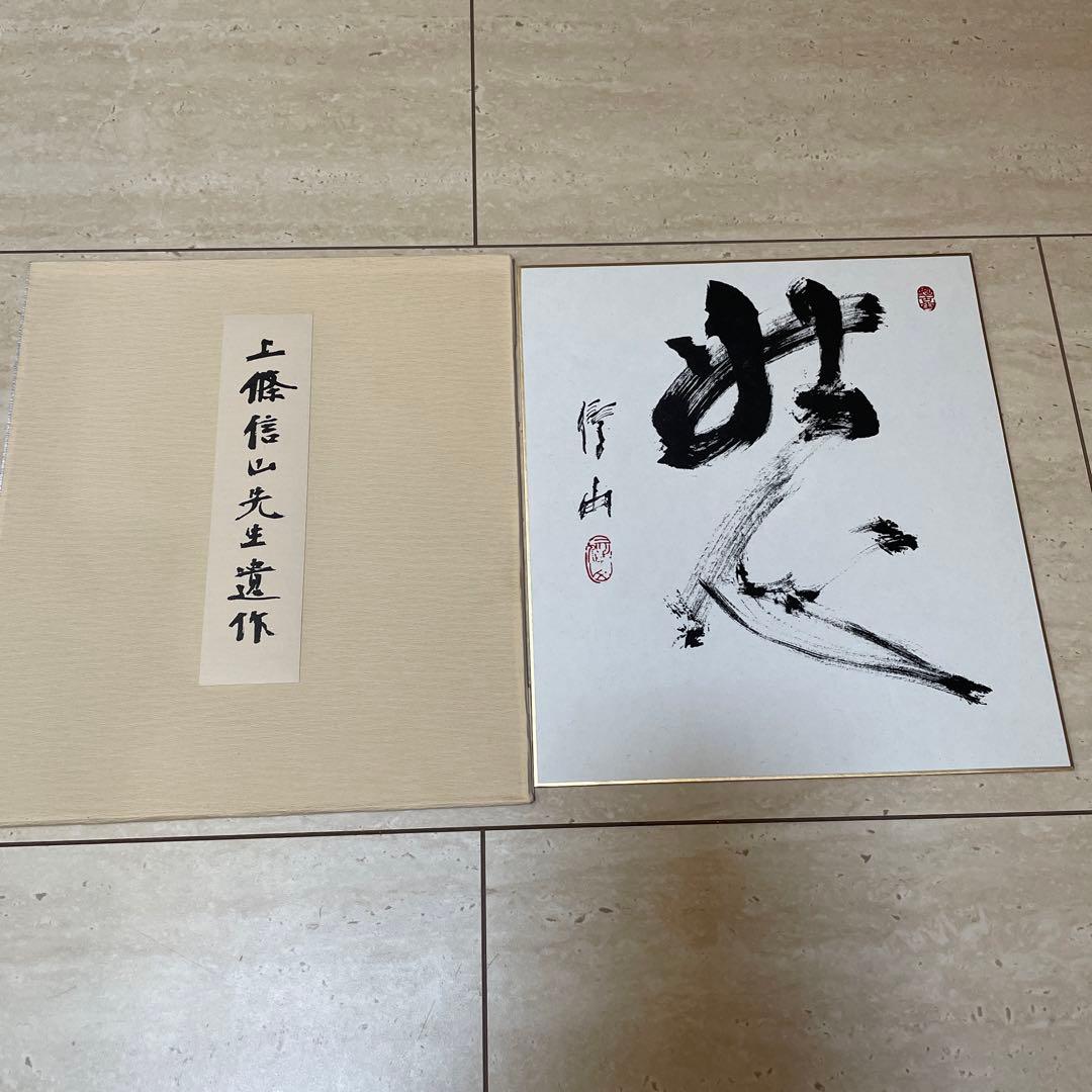 上條信山 先生 遺作 壮心 色紙