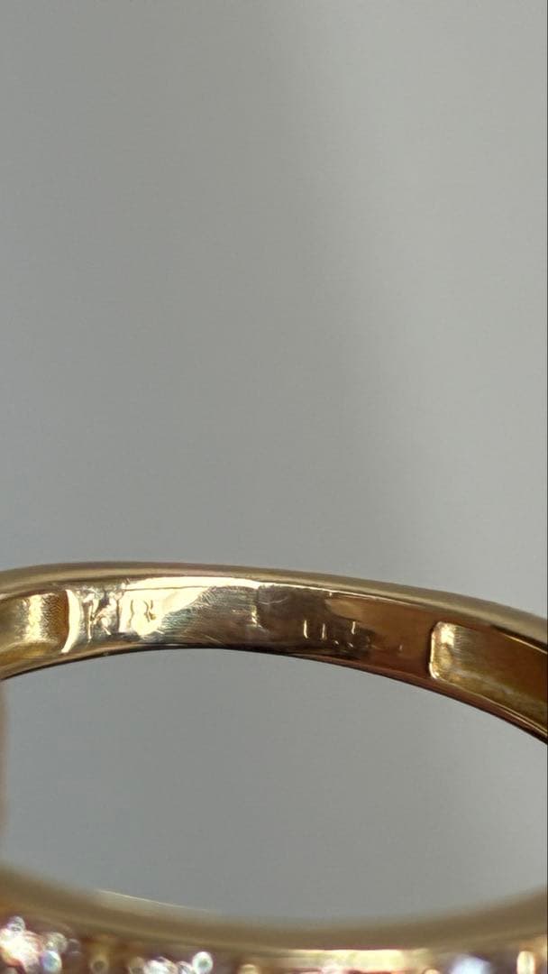 k18 ハーフエタニティ ダイヤモンド　リング