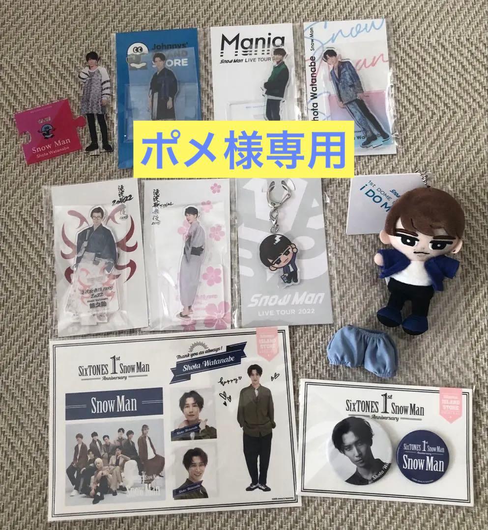 Man 渡辺翔太　すのチル　アクスタ　アクキー　スノぬい　チルぬい