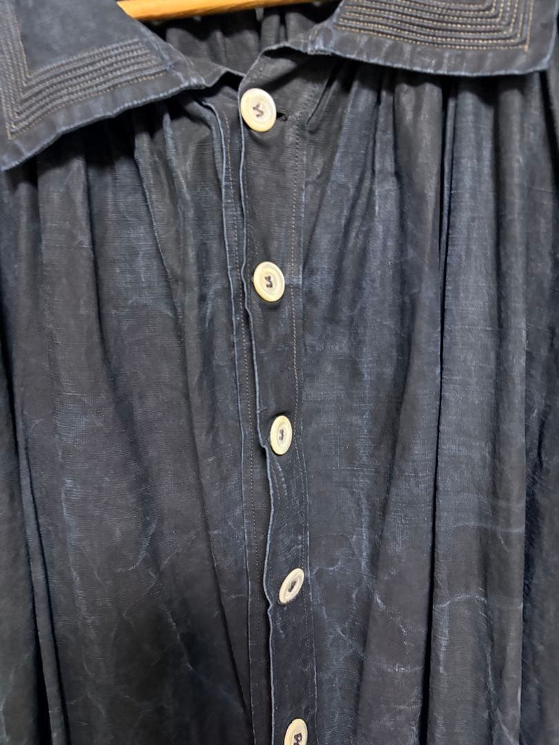 20s 30s インディゴリネン フランス ビンテージ マキニョン ビヨード