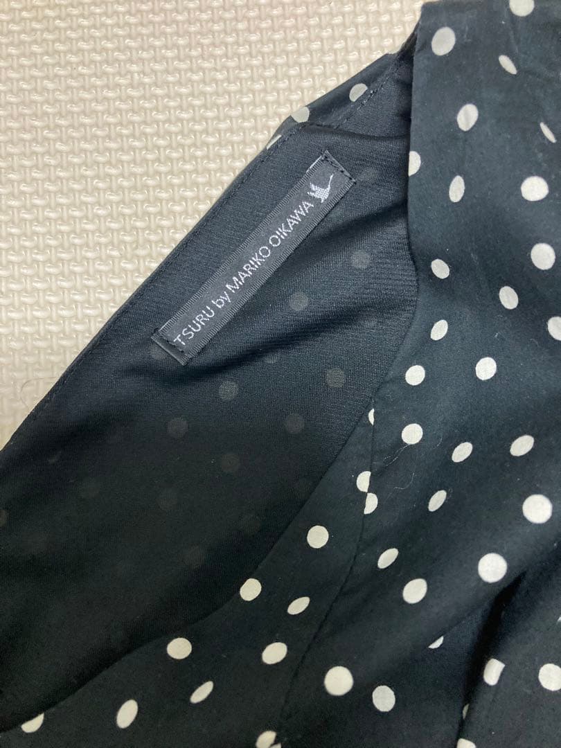 TSURU by MARIKO OIKAWA ドット柄半袖トップス　36 黒