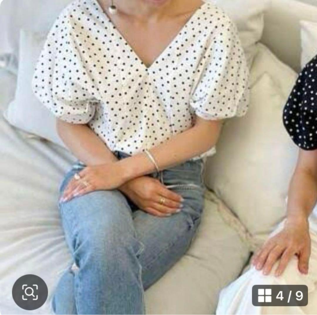 TSURU by MARIKO OIKAWA ドット柄半袖トップス　36 黒