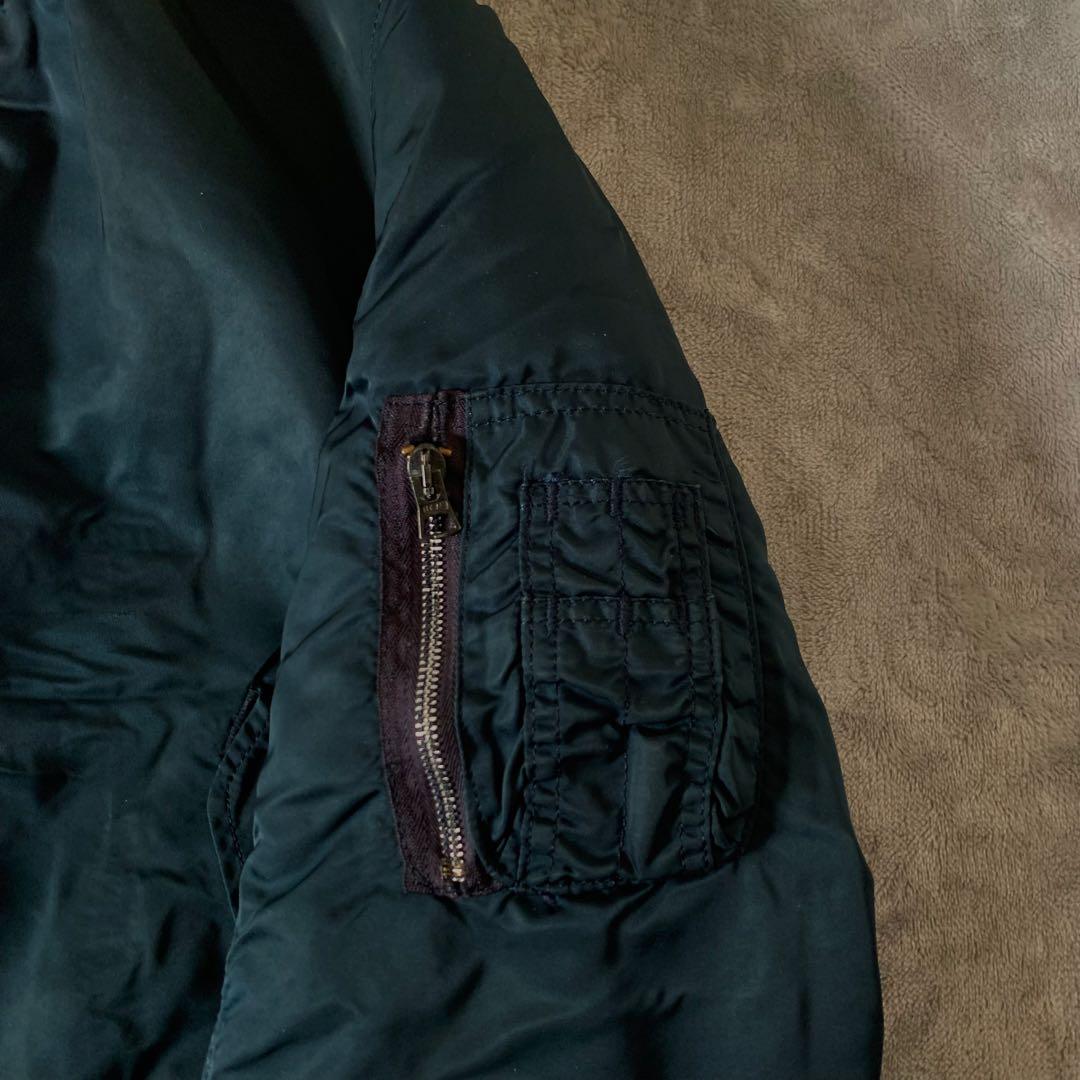 90s ALPHA MA-1フライトジャケット USA製 IDEAL XL 紺色