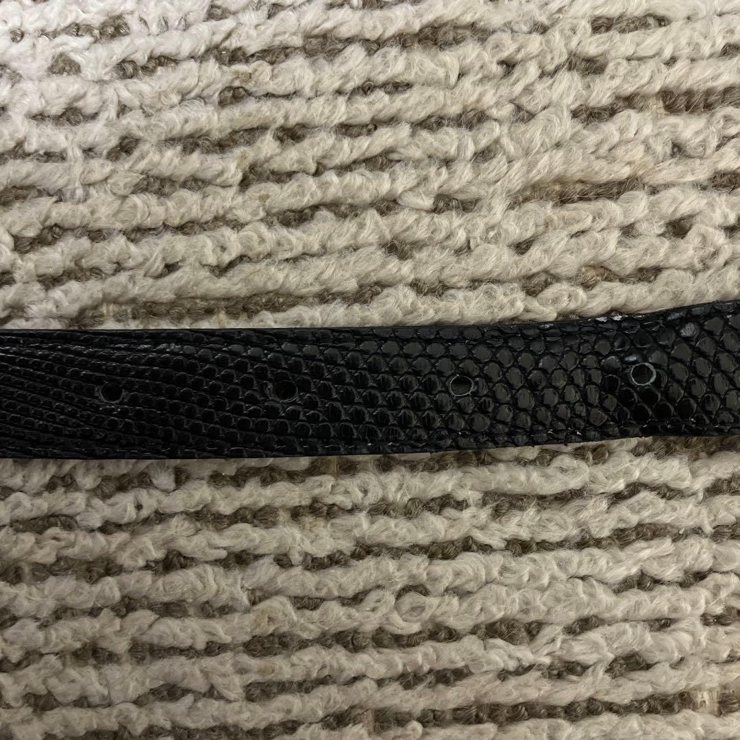 小物 BISOWN LIZARD OVAL BELT