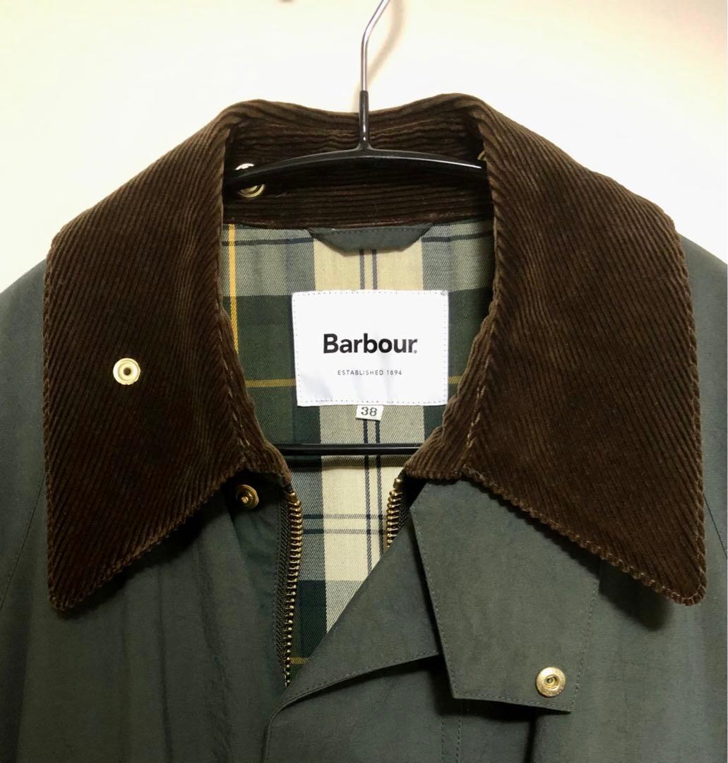 Barbour バーレイBURGHLEY-MU-TECHコートグリーン 38