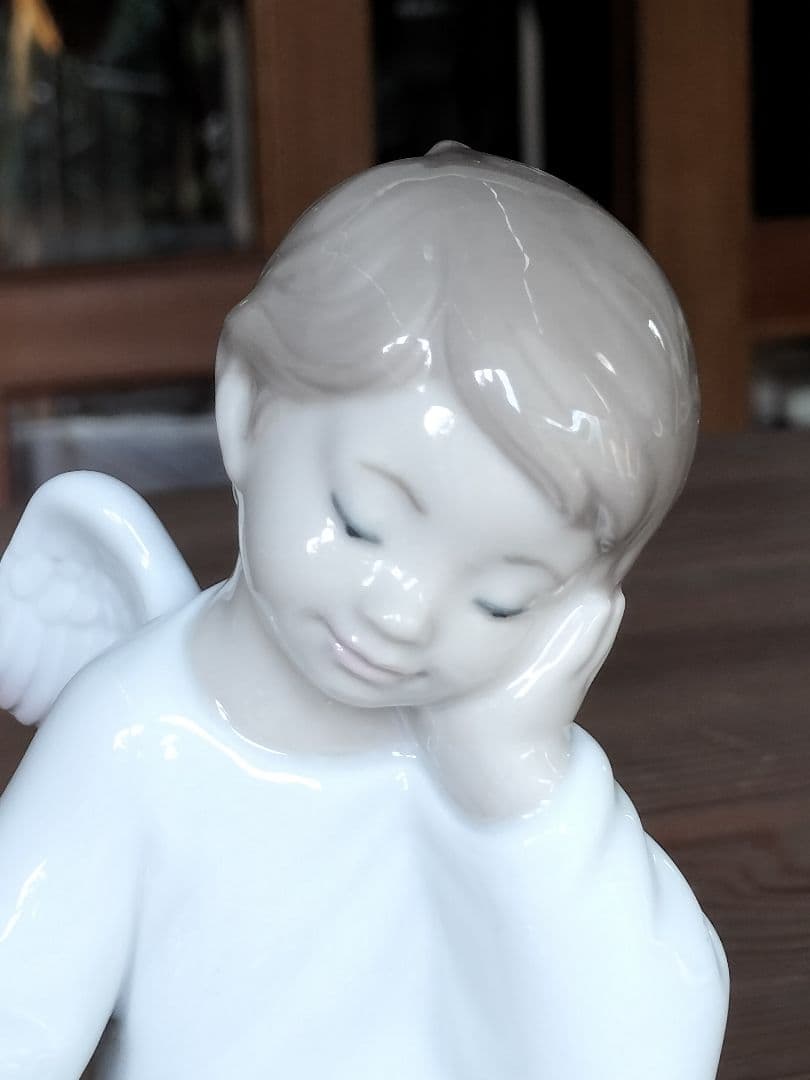 【希少】LLADRO リヤドロ　守ってあげるよ　男の子　フィギュリン　置物　天使