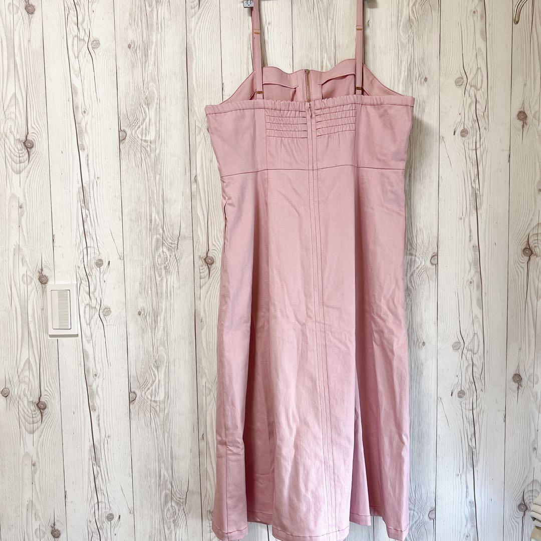 【マーリエルカセット】オーバーオール　スカート　大きめ　ピンク　ワンピース