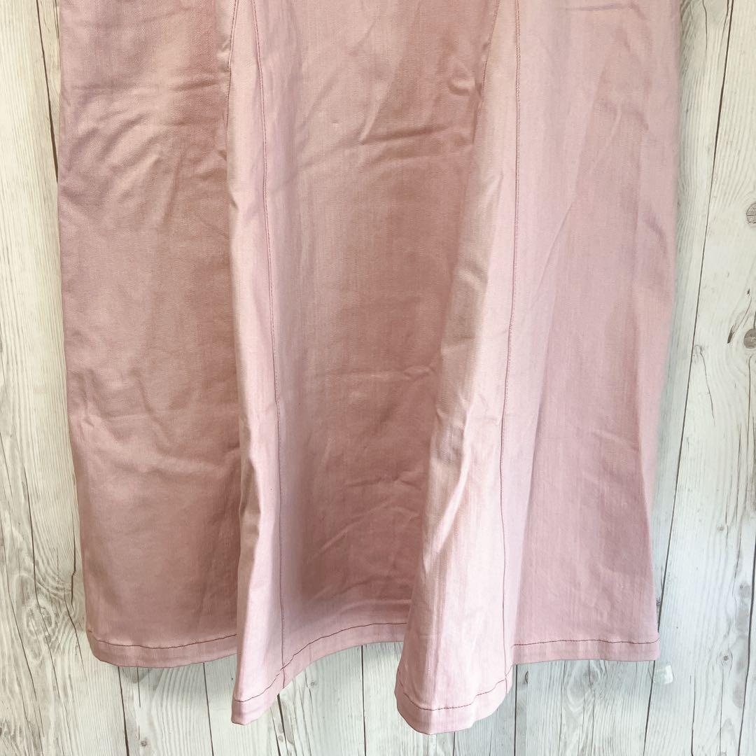 【マーリエルカセット】オーバーオール　スカート　大きめ　ピンク　ワンピース