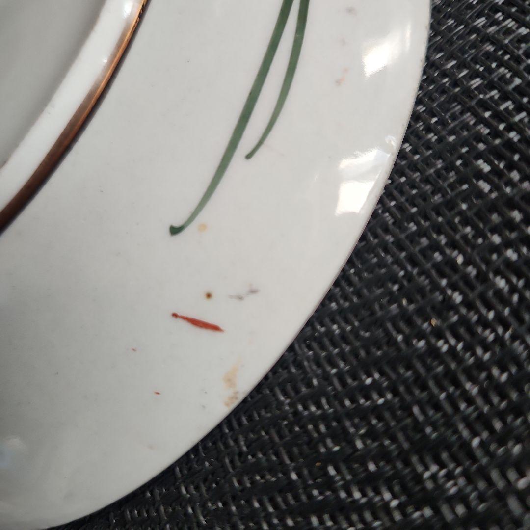 -53/k1　時代九谷　青粒　中皿　2客