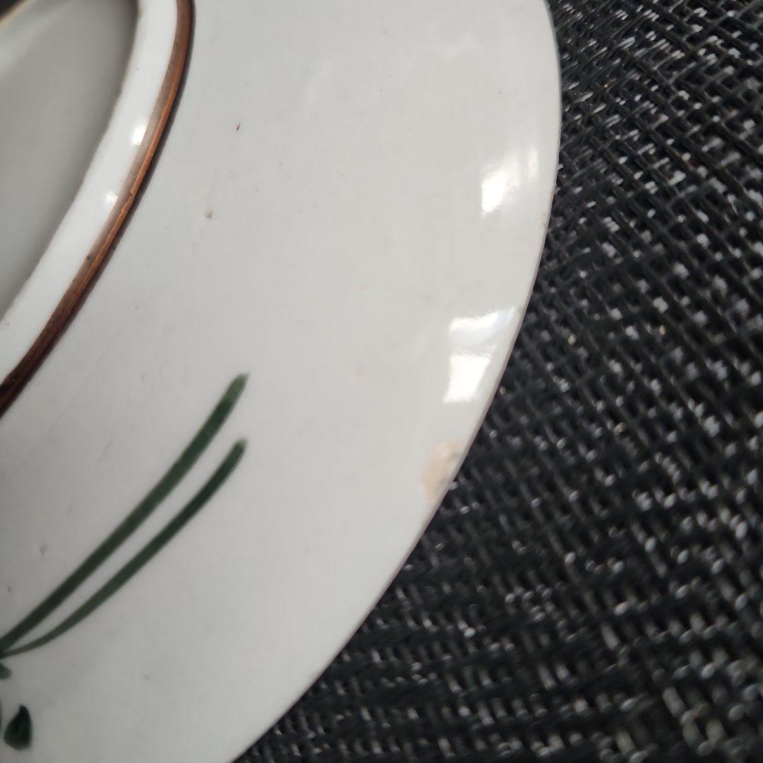 -53/k1　時代九谷　青粒　中皿　2客