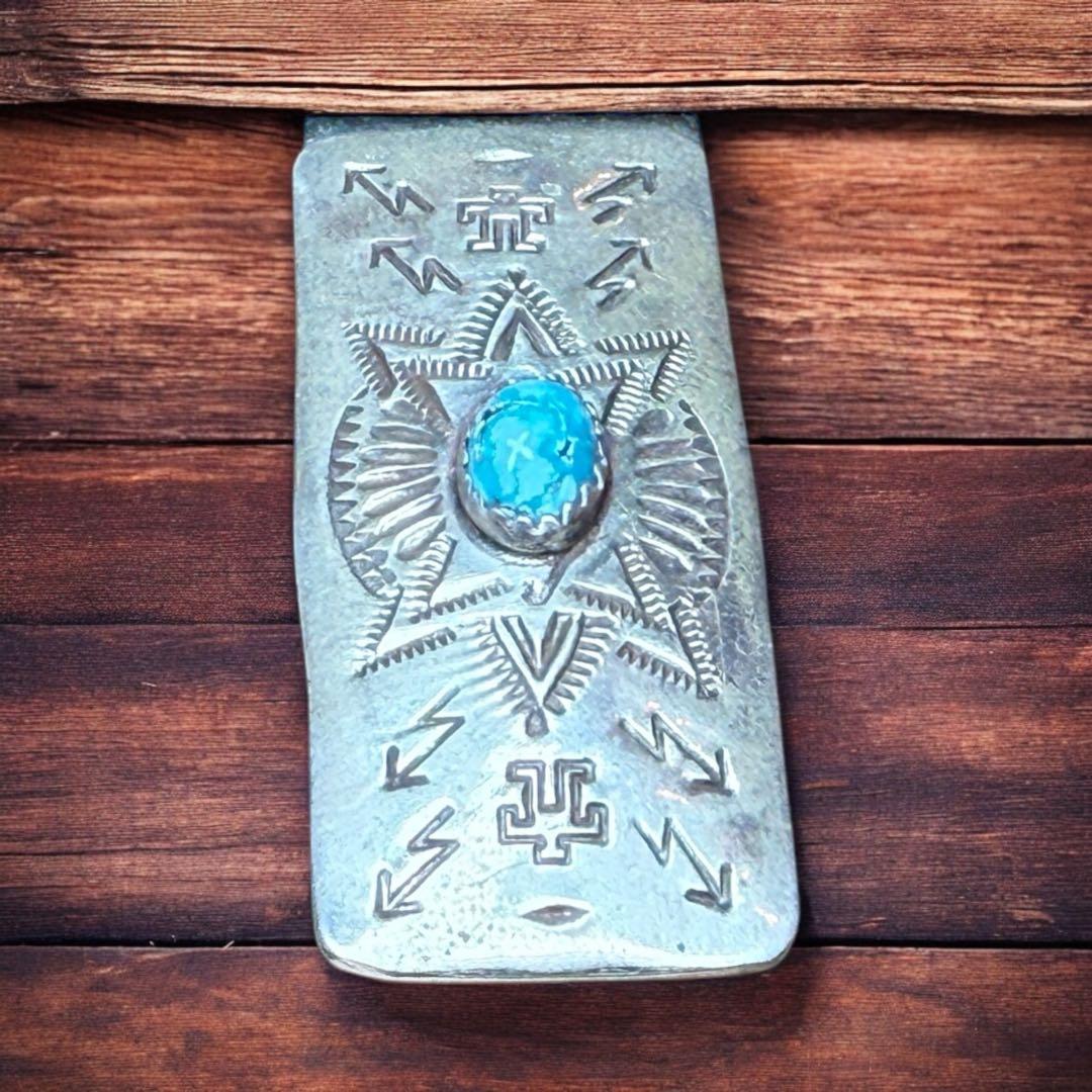 ナバホシルバーマネークリップ