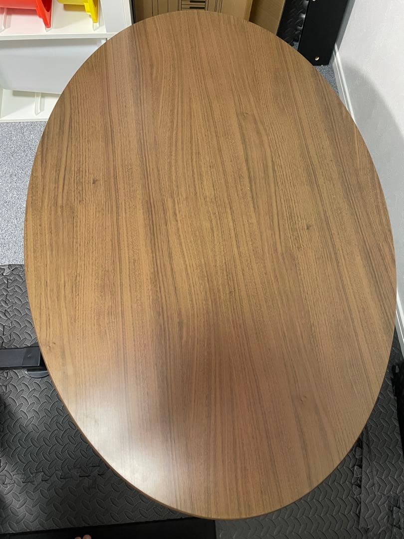 楕円形 木製 こたつ ブラウン