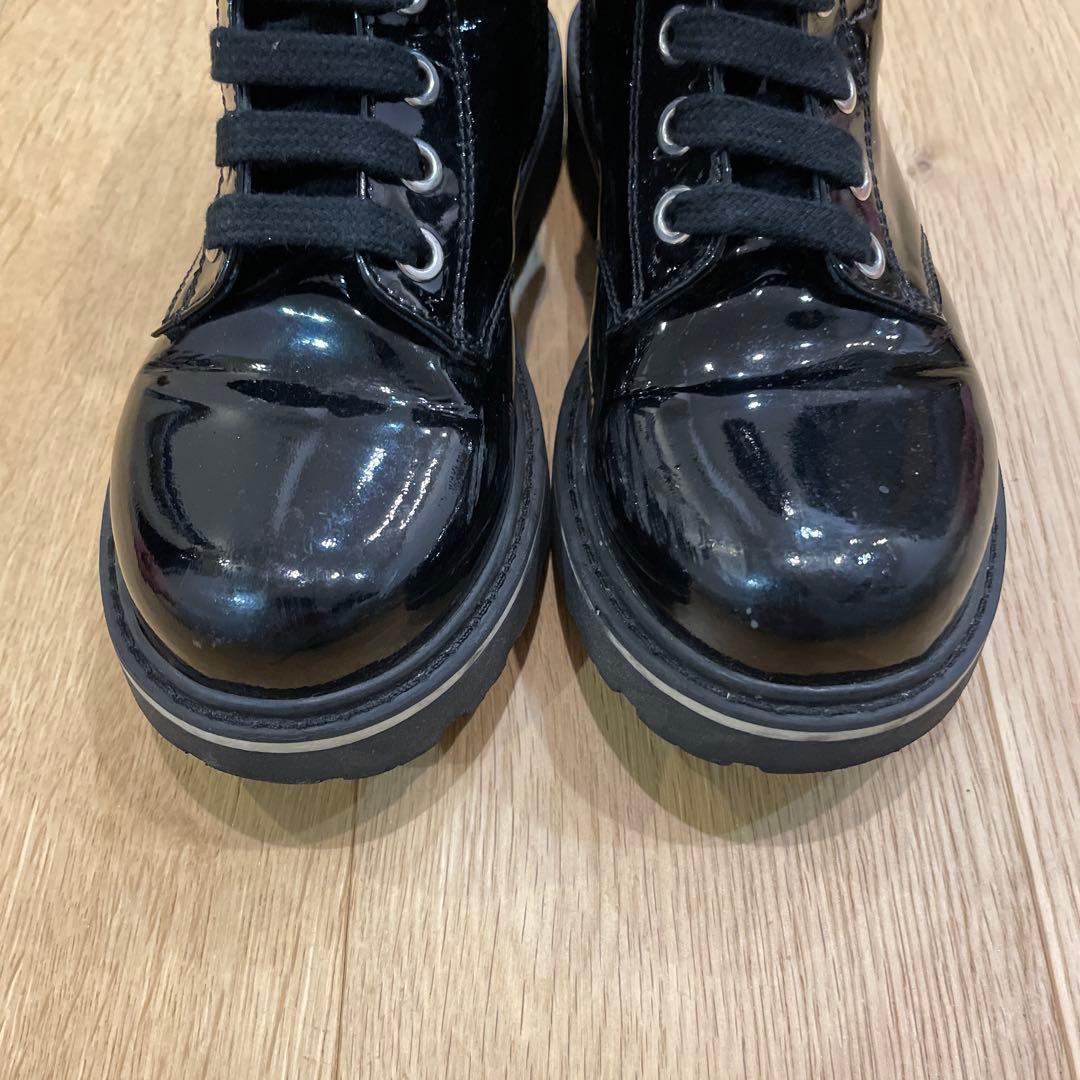 MOSCHINO モスキーノ　キッズアンクルブーツ　ロゴ付き